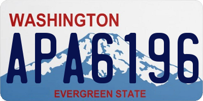 WA license plate APA6196