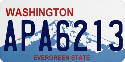 WA license plate APA6213