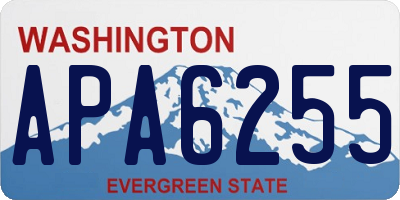 WA license plate APA6255