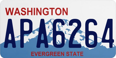 WA license plate APA6264