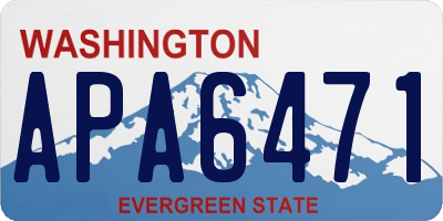 WA license plate APA6471