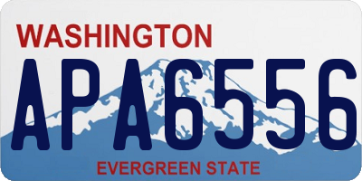 WA license plate APA6556