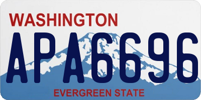 WA license plate APA6696