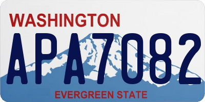 WA license plate APA7082
