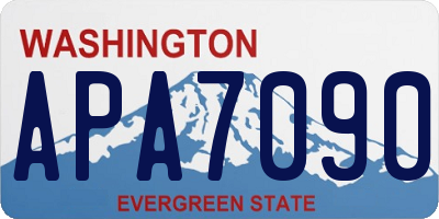 WA license plate APA7090