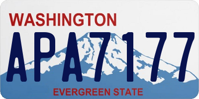 WA license plate APA7177