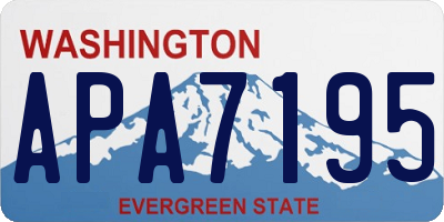 WA license plate APA7195