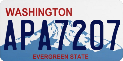 WA license plate APA7207