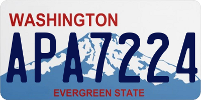 WA license plate APA7224