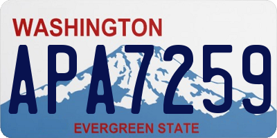 WA license plate APA7259