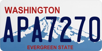 WA license plate APA7270