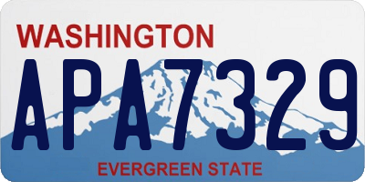 WA license plate APA7329
