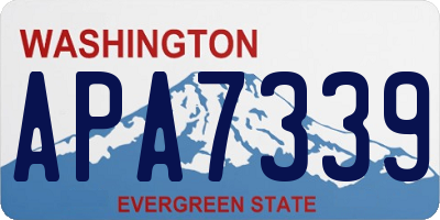 WA license plate APA7339