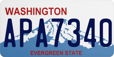 WA license plate APA7340