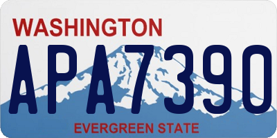 WA license plate APA7390