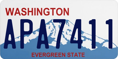 WA license plate APA7411