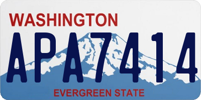 WA license plate APA7414
