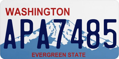 WA license plate APA7485