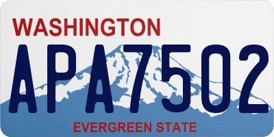 WA license plate APA7502