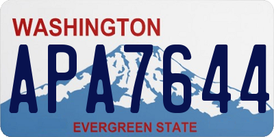 WA license plate APA7644