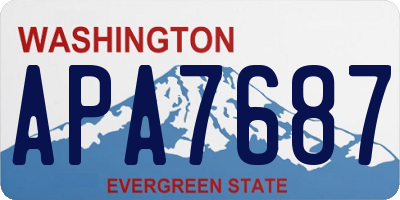 WA license plate APA7687