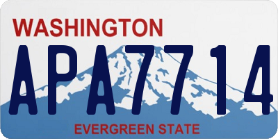 WA license plate APA7714