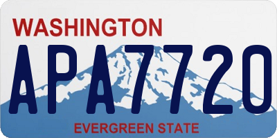 WA license plate APA7720