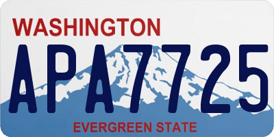 WA license plate APA7725