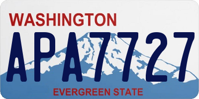 WA license plate APA7727