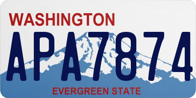 WA license plate APA7874