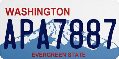 WA license plate APA7887