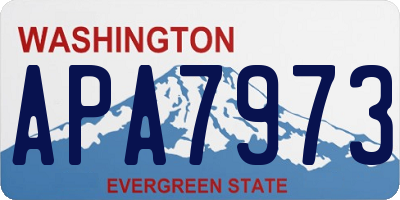 WA license plate APA7973