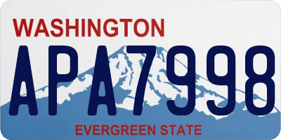 WA license plate APA7998