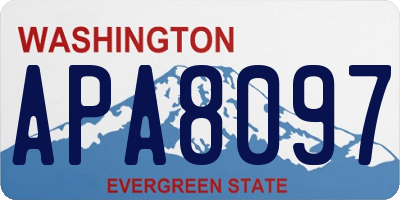 WA license plate APA8097