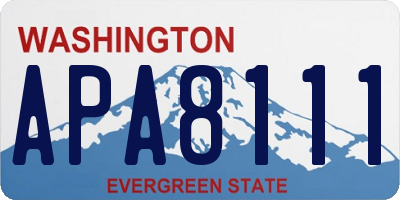 WA license plate APA8111