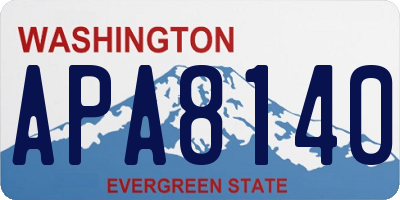 WA license plate APA8140