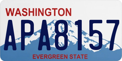 WA license plate APA8157