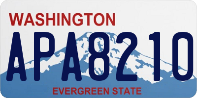 WA license plate APA8210