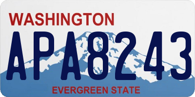 WA license plate APA8243