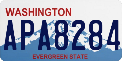 WA license plate APA8284