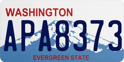WA license plate APA8373