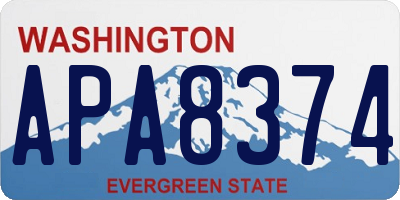 WA license plate APA8374