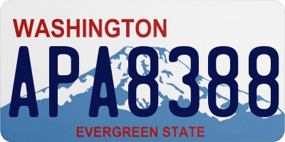 WA license plate APA8388