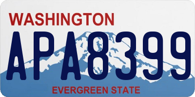 WA license plate APA8399