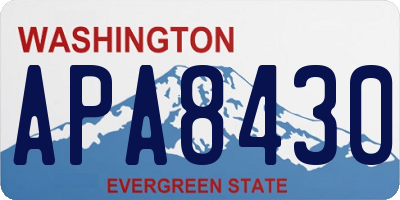 WA license plate APA8430