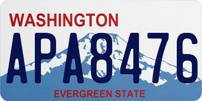 WA license plate APA8476