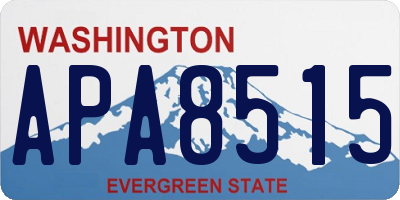 WA license plate APA8515