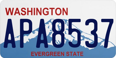 WA license plate APA8537