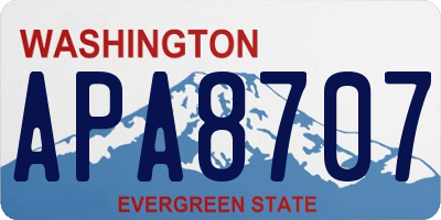 WA license plate APA8707