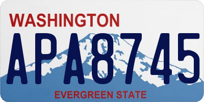 WA license plate APA8745